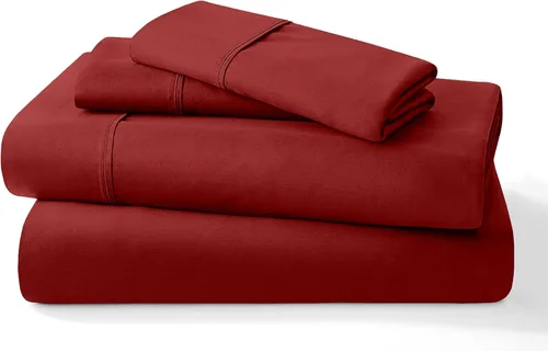 Vista 14 de Juego de sábanas puro de 100% algodón orgánico certificado de 1000 hilos, juego de ropa de cama de 4 piezas, bolsillo extra profundo de 24 pulgadas