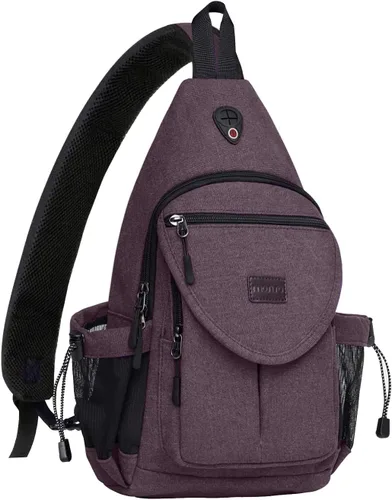 Vista 13 de MOSISO Crossbody Sling Bag for Women, Shoulder Backpack, Hiking Daypack Bag Verde militar