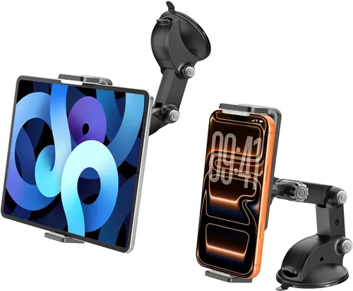 Vista 8 de Soporte para tablet para parabrisas de tablero de automóvil, se adapta a dispositivos de 4.5 a 7.25 pulgadas Montaje flexible en salpicadero
