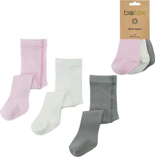 Vista 5 de Biotex 3 pares de medias de algodón orgánico para bebé niña y niño para invierno, leggings sin costuras, medias para recién nacidos, medias