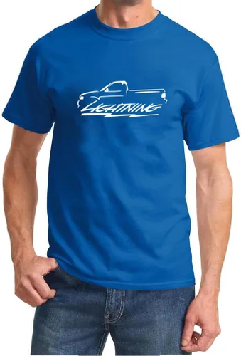 Vista 9 de 1999-04 Ford SVT Lightning F150 Truck Classic Outline Design Camiseta Negro