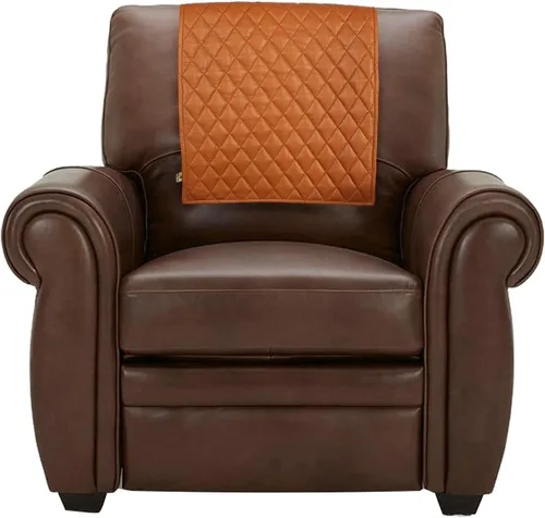 Vista 3 de LL LEATHER LOVERS Funda de cuero para reposacabezas de silla reclinable, sofá, sofá biplaza, protector de muebles, funda para asiento de teatro