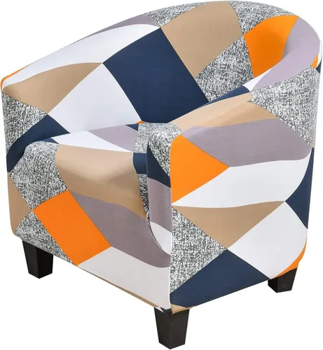 Vista 25 de Funda elástica para silla de club, funda para silla de bañera, funda para sillón, funda de sofá, protector de muebles para sala de estar (color #10)