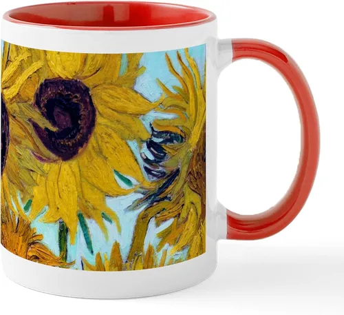 Vista 28 de CafePress Irises By Vincent Van Gogh Taza de café de cerámica de 11 oz (11.0 fl oz)