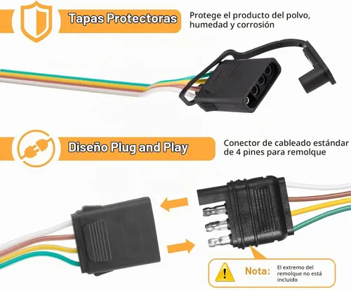 Vista 3 de WeiSen Arnés de cableado de remolque de 4 pines apto para Tacoma apto para T100 1993-2015