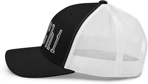 Vista 3 de Vintage Stang Mach 1 Retro Muscle Car Trucker Cap Snapback Sombrero, Transparente