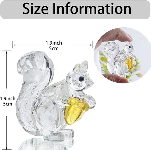 Vista 3 de H&D HYALINE & DORA Figura coleccionable de animales de cristal, pisapapeles, centro de mesa