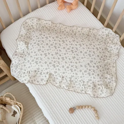 Vista 27 de BuLuTu Funda de almohada de muselina de algodón para niños pequeños con bonito patrón de flores de azalea, súper suave, funda de almohada para cuna