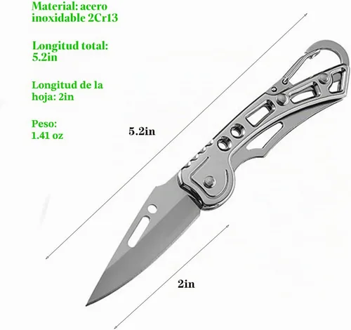 Vista 5 de Cuchillo plegable, 2 piezas, mini cuchillo de bolsillo para hombres y mujeres, utilizado para cortar cuerdas, cajas de papel y frutas, fácil