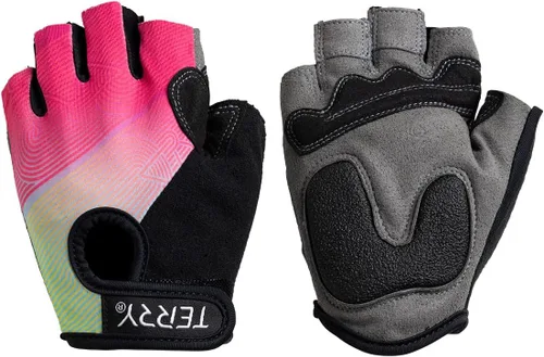 Vista 4 de Terry Guantes de ciclismo para mujer, T-Gloves LTD Prints, Guantes de ciclismo para mujer, guantes de ciclismo de medio dedo acolchado de gel