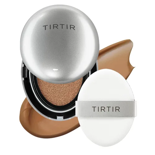 Vista 22 de [*Tamaño mini*] TIRTIR Aura Glow Silver Cushion Base de cojín coreana, (#13N Fair Ivory, 0.15 onzas líquidas)