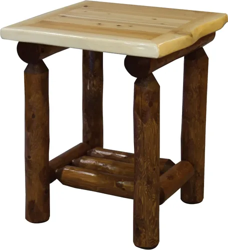 Vista 8 de Furniture Barn USA Adirondack Collection - Mesita de noche con 1 cajón Colección Adirondack