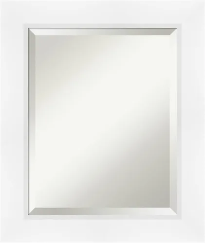 Vista 66 de Amanti Art - Espejo de baño blanco para sobre lavabo, espejo de tocador rectangular blanco de 35x45 para gabinete, marco moderno extragrande, se