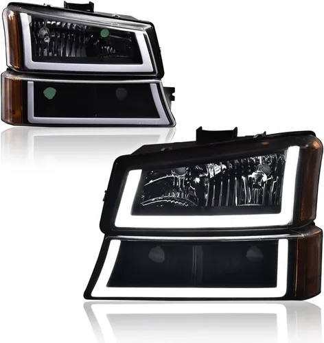 Vista 11 de PIT66 Conjunto de faros LED, compatible con Chevy Silverado 1500 2500 3500 HD modelo 2003-2006 / Avalanche 03-06 1500 2500 (solo apto sin (C LED)