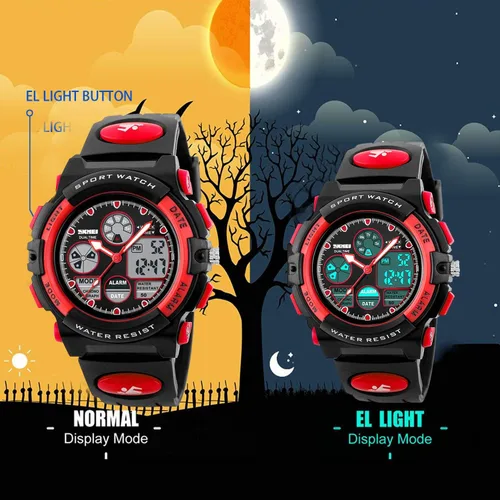 Vista 4 de cofuo Kids Digital Sport Watch, Boys Girls Waterproof Sports Outdoor Watches Children Casual Electronic Analog Quartz Wrist Watches with Alarm