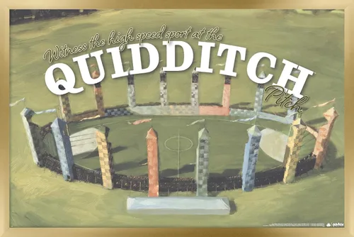 Vista 15 de Trends International El mundo mágico: Harry Potter - Póster de pared de Quidditch de testigo Versión con marco de bronce