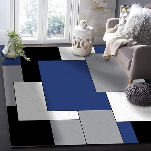 Vista 9 de Alfombra abstracta rosa y gris de San Valentín de 2 x 3 pies, alfombra estética geométrica moderna, antideslizante, rectangular, lavable
