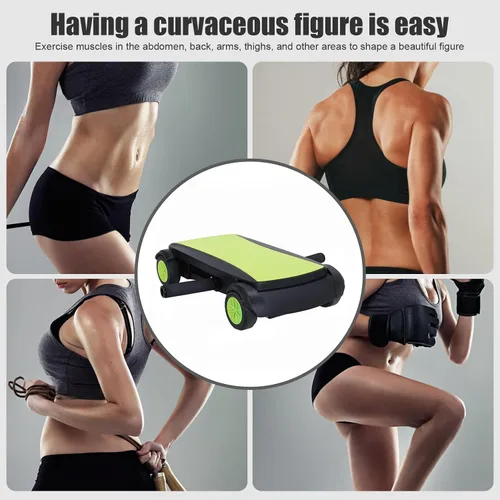 Vista 4 de Talent Star Tabla de máquina abdominal con 4 ruedas, rueda abdominal de rebote automático para entrenamiento de núcleo, equipo de entrenamiento
