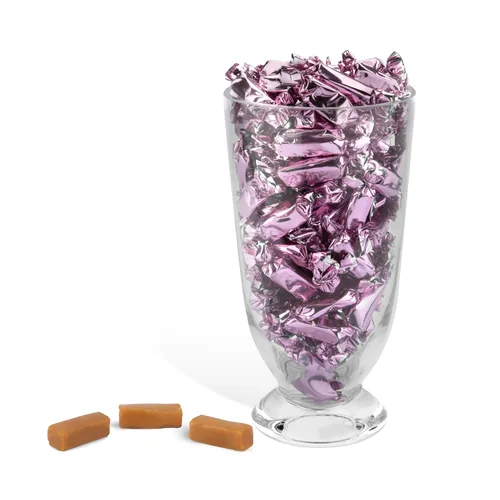 Vista 6 de Caramelos envueltos individualmente en color rosa claro, bolsa de 2 libras, aproximadamente 190