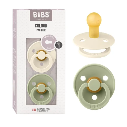 Vista 133 de BIBS - Paquete de 2 chupetes para bebés, goma natural libre de bisfenol A (BPA), hechos en Dinamarca, para niños de 0-6 meses, azul pastel