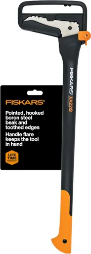 Vista 10 de Fiskars Hookaroon de 12 pulgadas, mango de agarre antideslizante con hoja puntiaguda y angular, herramienta de jardinería para rotar, arrastrar