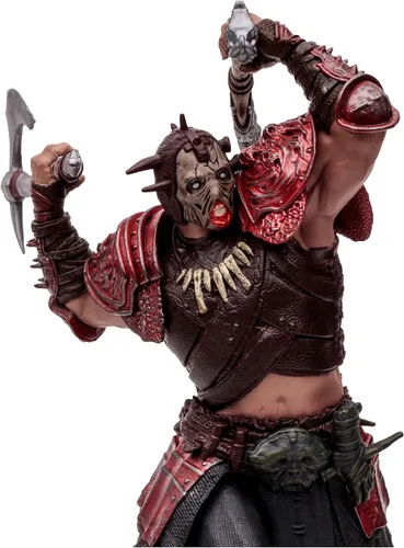 Vista 3 de McFarlane Toys - Diablo IV Rend Bárbaro y Nigromante de Sangre Paquete de 2 Figuras Posadas con Etiqueta de Oro 1:12 Escala 1:12, Etiqueta Dorada