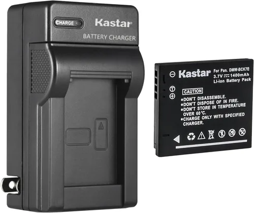 Kastar Paquete de 1 repuesto de cargador de batería y pared de CA para cámara Panasonic Lumix DMC-SZ5, Lumix DMC-SZ7, Lumix DMC-TS20, Lumix
