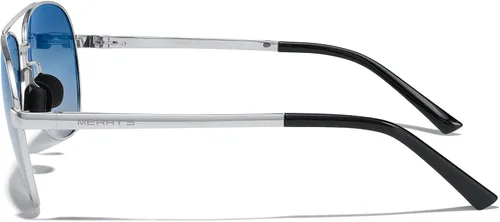 Vista 3 de MERRY'S Gafas de sol de aviador para hombres y mujeres, lentes polarizadas para conducción, lentes espejados, protección UV 400, 2.283in