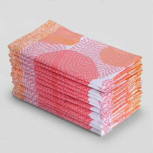 Vista 55 de Fingercraft - Juego de 12 servilletas de tela de mezcla de algodón y lino, con estampado, perfecta para fiestas, cenas, bodas, cócteles y Navidad