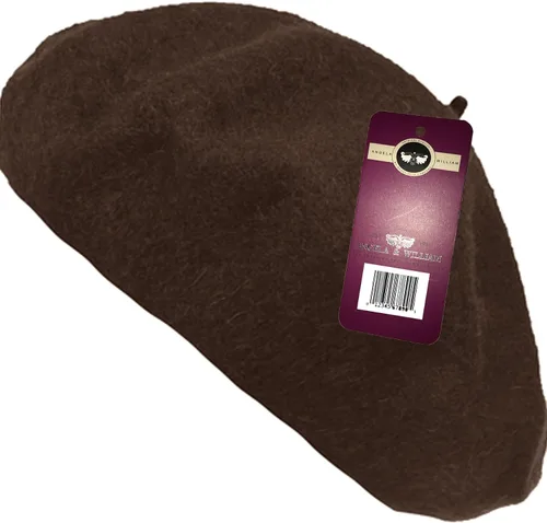 Vista 52 de WW004 Invierno 100% Lana Cálida Arte Francés Vasco Boina Tam Beanie Cap