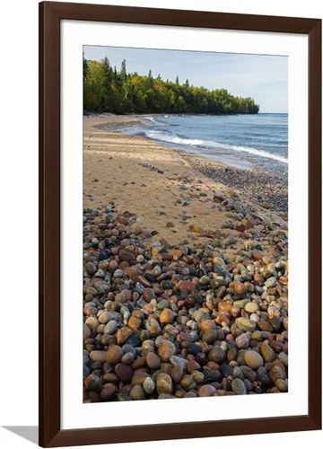 Vista 16 de ART.COM Impresiones artísticas enmarcadas para pared, Michigan, Pictured Rocks National Lakeshore, Au Sable Point and Lake Superior por Jamie & Judy