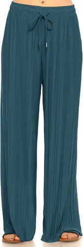 Vista 37 de Pantalones Palazzo para mujer, pantalones culottes sólidos y a rayas