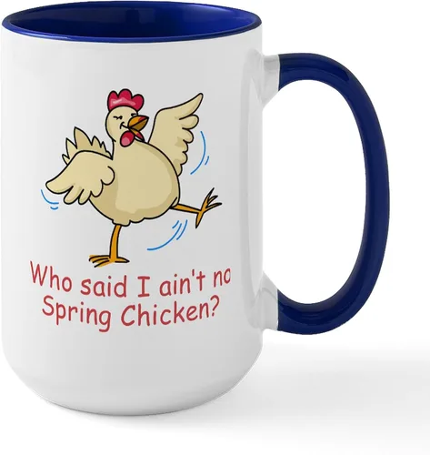 Vista 47 de CafePress Backyard Chicken Whisperer Mugs Taza de café de cerámica de 15 oz (15.0 fl oz)
