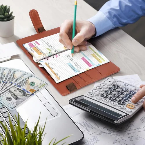 Vista 7 de Toplive Paquete de 3 Papel de Repuesto para Planificador A6 y Hojas de Presupuesto, Planificador Mensual Semanal Hojas Sueltas Insertos 6 Agujeros