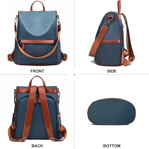 Vista 3 de Charmore - Mochila de viaje para mujer, de nylon, antirrobo, resistente al agua, ligera, estilo casual