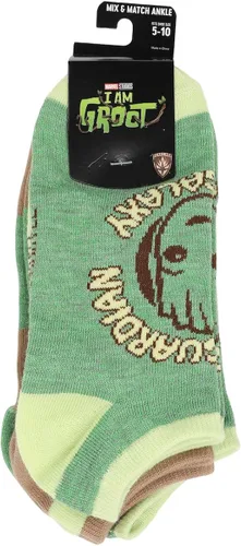 Vista 7 de Bioworld I Am Groot Mischief Mayhem Cuteness - Calcetines tobilleros para mujer (5 pares), Multi colorido