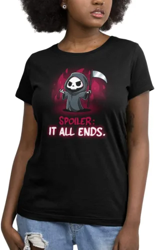 Vista 3 de TeeTurtle Camiseta relajada Spoiler It All Ends para mujer