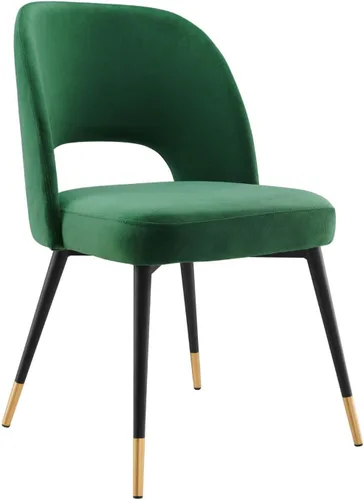 Vista 11 de Modway Rouse Performance - Silla de comedor de terciopelo en color blanco, 23 x 20 x 32