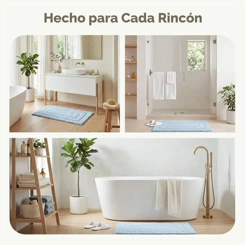 Vista 8 de GRANNY SAYS Alfombra de baño azul bebé de 16 x 24 pulgadas, alfombrilla