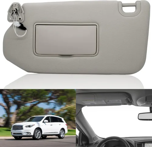 Vista 7 de NHILES Visera Solar Izquierda del Conductor con Lámpara y Espejo para Nissan Pathfinder 2013-2020 2014-2020 Infiniti QX60 y 2013 Infiniti JX35, OEM
