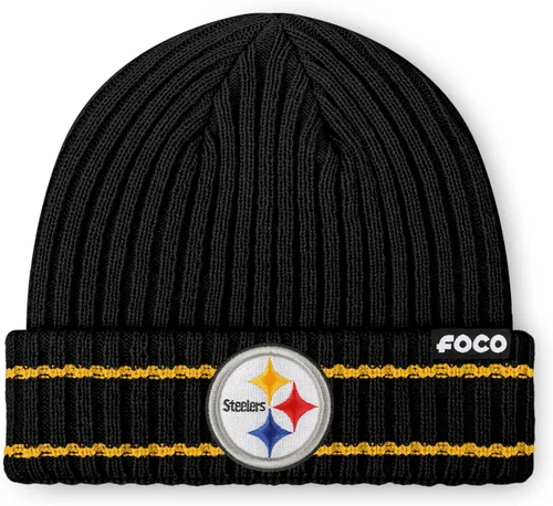 Vista 22 de FOCO NFL - Gorro acanalado con logotipo de equipo de la NFL para hombre