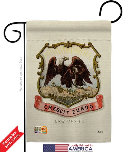 Vista 2 de Coat of arms New Mexico Garden Flags 2pcs Pack Americana States USA American Territories Republic Country Particular Area Small Decorative Gift Yard