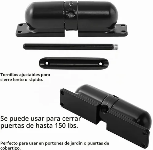 Vista 2 de Cierrapuertas automático de seguridad con muelle de seguridad, fácil de instalar para convertir puertas con bisagras en cierre automático