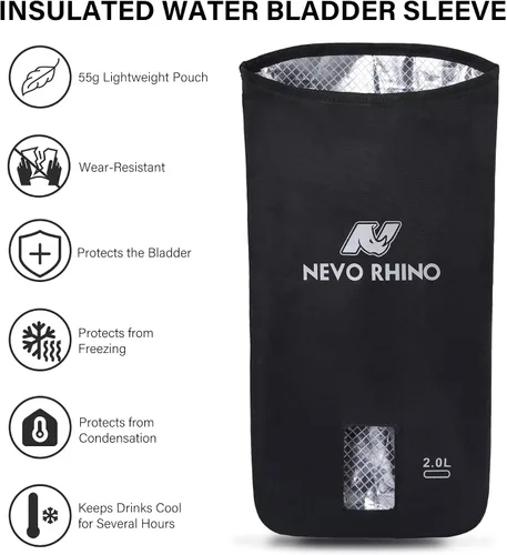 Vista 2 de N NEVO RHINO 2 bolsas aislantes de vejiga de agua, bolsa protectora para vejigas de hidratación de 2L-3L, funda aislante de vejiga de agua mantiene