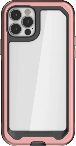 Vista 176 de Ghostek ATOMIC - Funda delgada para Galaxy S21 con parachoques de metal de aluminio y diseño trasero transparente, protección resistente que absorbe