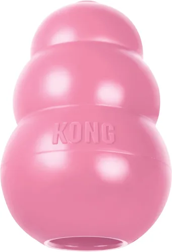 Vista 12 de KONG Cachorro - Juguete masticable de goma natural para la dentición para perros - Juguete para perros rellenable para un tiempo de juego prolongado