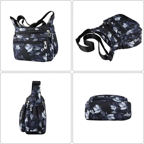 Vista 3 de Notag - Bolsas de hombro para mujer bolsas cruzadas de nailon impermeable ligero bolsas de mensajero