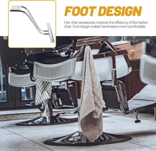 Vista 7 de Silla de salón Pedal universal Silla de salón Reposapiés Reposapiés Universal Reposapiés Pedal s Reposapiés Trípode de acero inoxidable Almohadillas