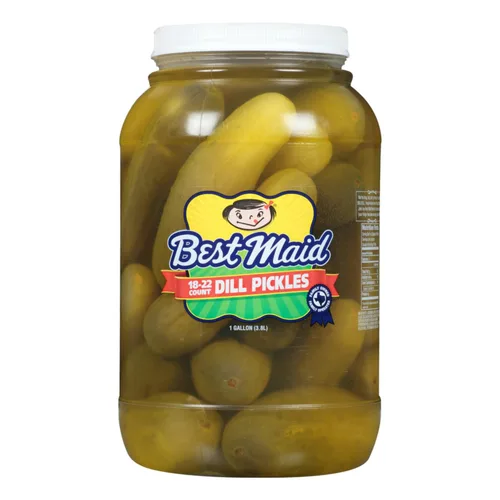 Vista 2 de Best Maid Pepinillos de Eneldo 1 Gal de 18 a 22 (1 Paquete)