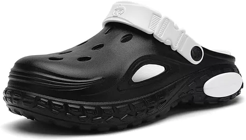 Vista 8 de Zuecos unisex de jardín para hombres y mujeres, zapatos ligeros de EVA con correa ajustable, cómodos zuecos antideslizantes para interiores